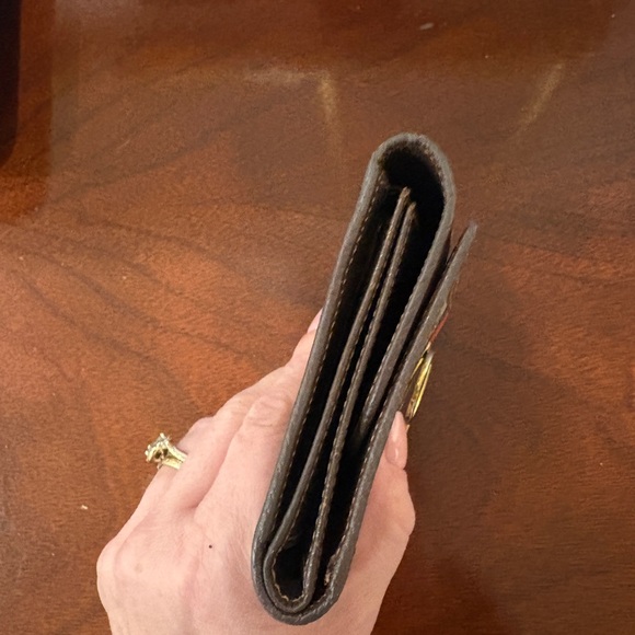 Gucci Monogram Checkbook Wallet with Red and Green Stripe - Picture 2 of 7